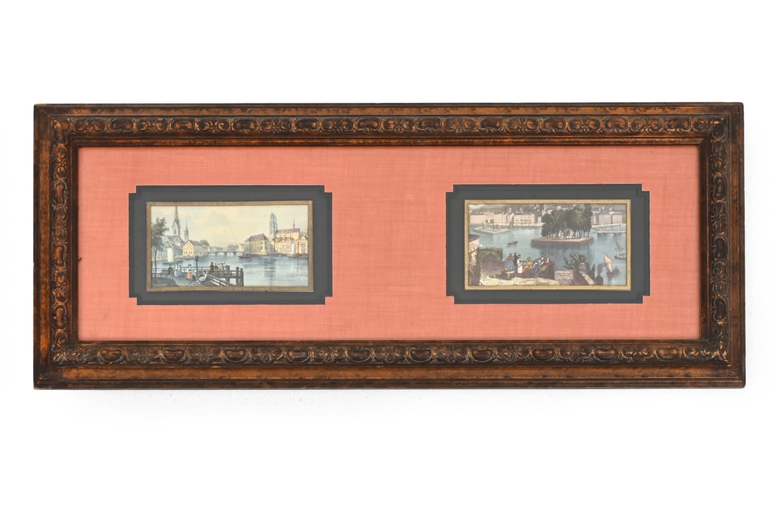 VINTAGE HARBOR SCENE LITHOGRAPHS