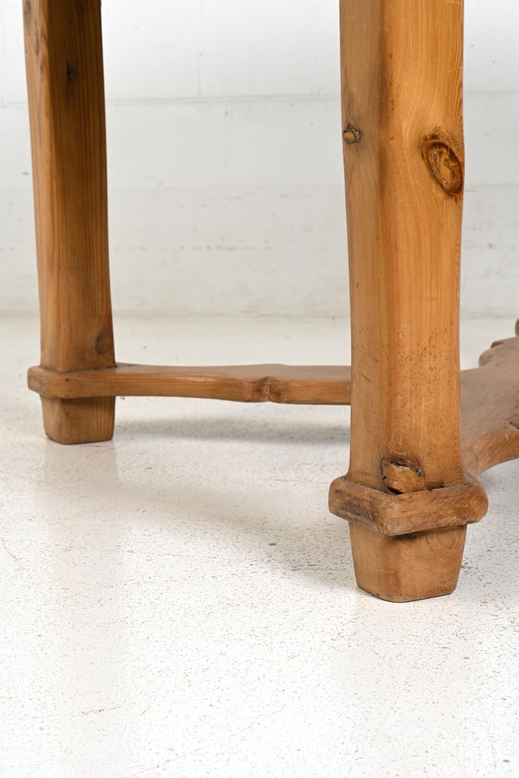 RUSTIC PINE BREAKFAST OR SIDE TABLE - 4