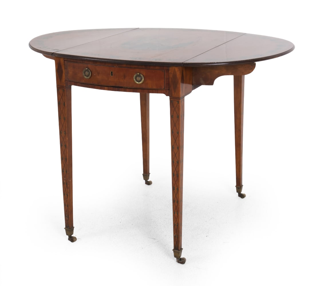 19TH CENTURY PAINT DECORATED PEMBROKE TABLE (1 of 19)