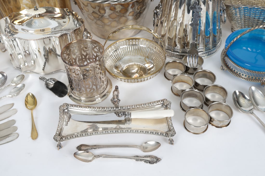 LARGE SILVERPLATE GROUPING - 7