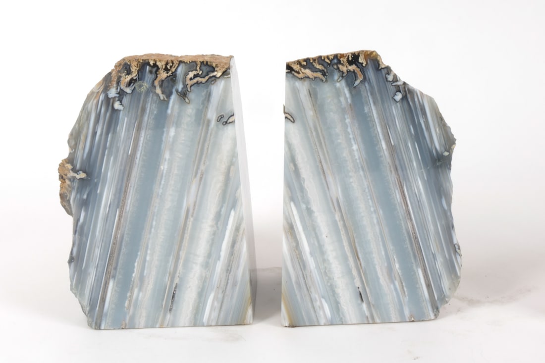 POLISHED GEODE BOOKENDS GROUPING - 3