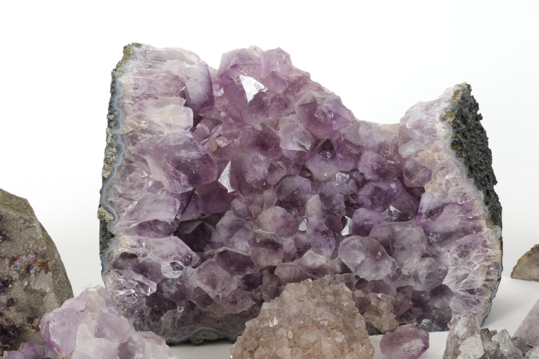 RAW AMETHYST CLUSTERS GROUPING - 3