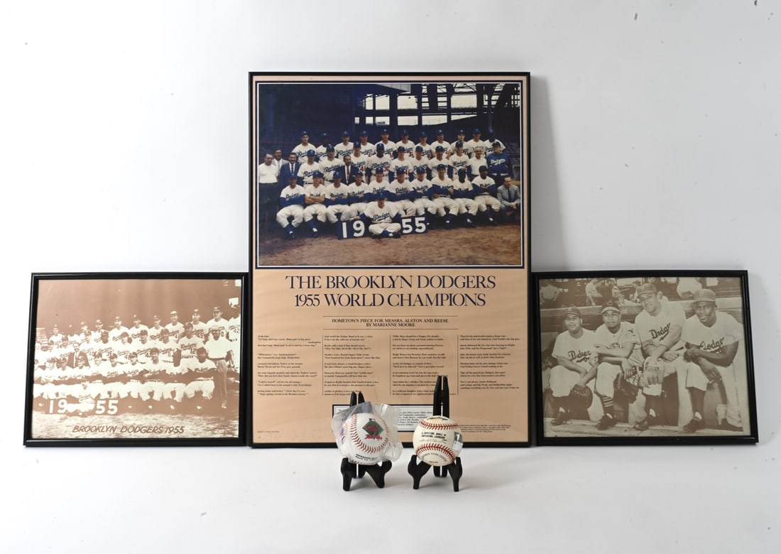 DODGERS BASEBALL GROUPING INCL. SIGNED - 2