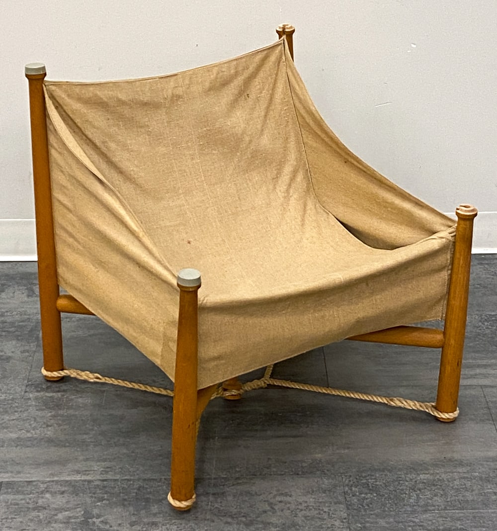 SCANDINAVIAN SAFARI LOUNGE CHAIR C. 1960S (1 of 1)