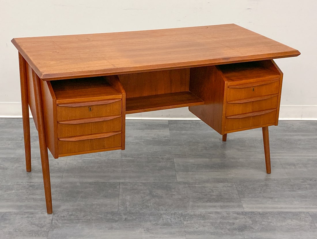 ATTR GUNNAR NIELSEN DANISH TEAK WRITING DESK 1960S (1 of 20)