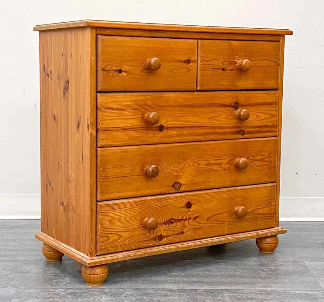SWEDISH PINE CHEST OF DRAWERS C. 1960S (1 of 13)