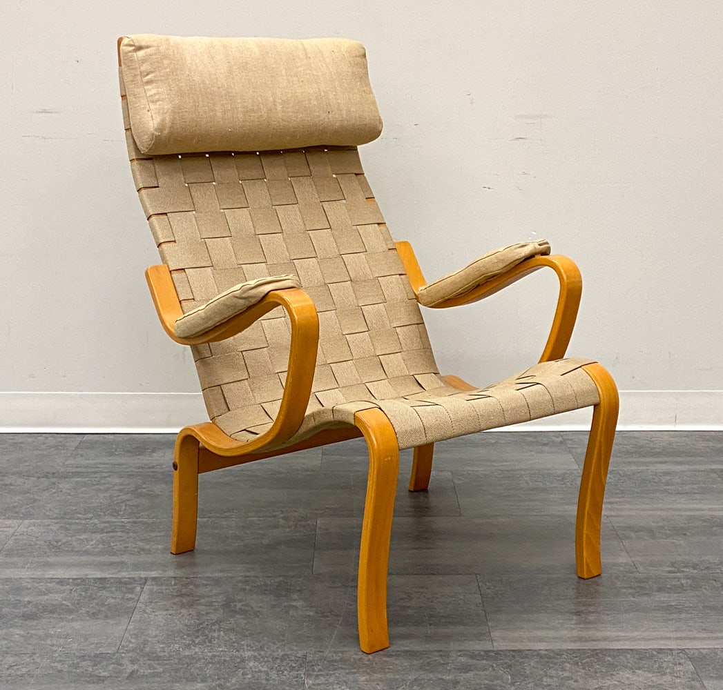 BRUNO MATHSSON STYLE SWEDISH LOUNGE CHAIR 1970S (1 of 12)