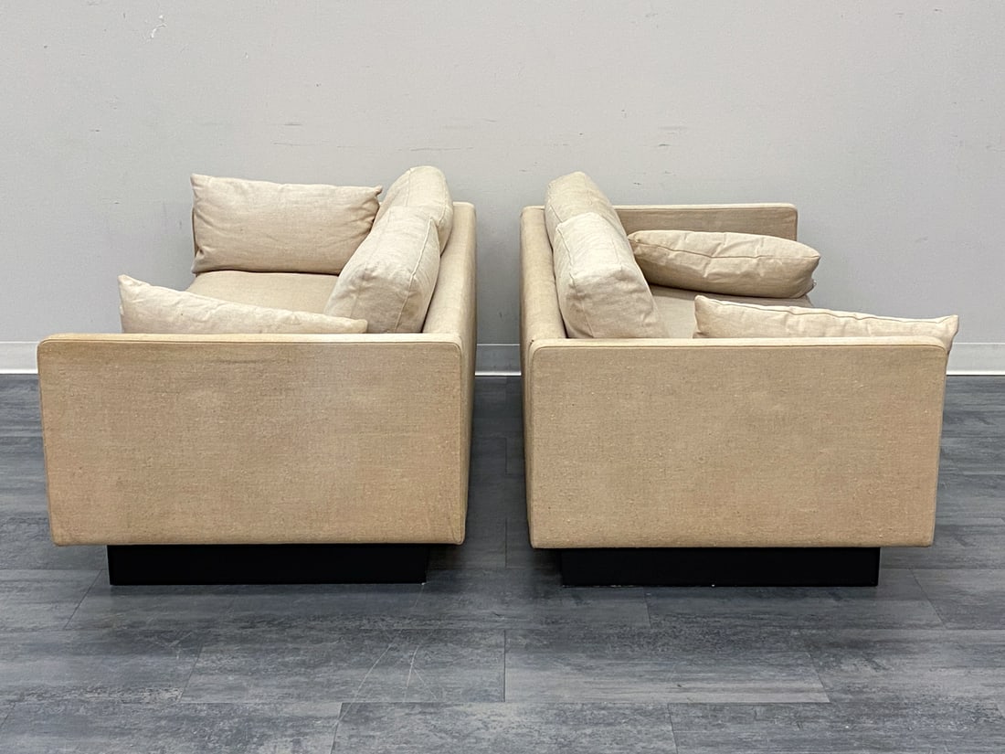PAIR ATTR. ERIK JORGENSEN "EJ 220" LOVESEAT SOFAS - 11