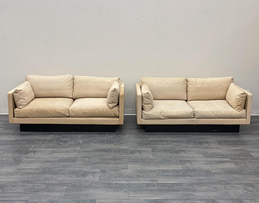 PAIR ATTR. ERIK JORGENSEN "EJ 220" LOVESEAT SOFAS - 2