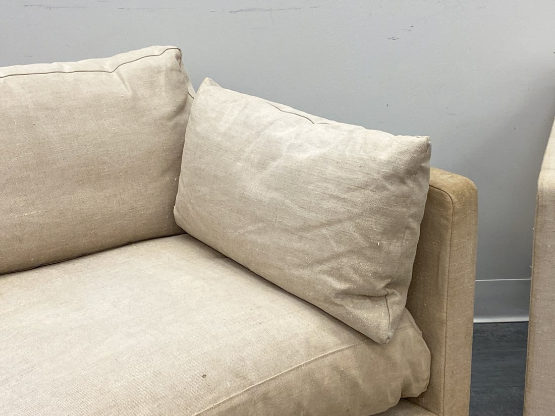 PAIR ATTR. ERIK JORGENSEN "EJ 220" LOVESEAT SOFAS - 5