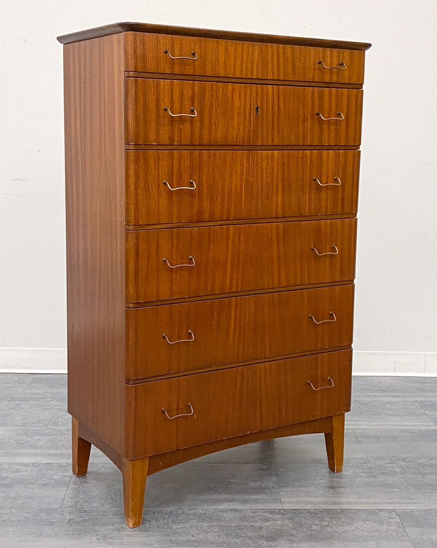 SCANDINAVIAN MAHOGANY CHEST OF DRAWERS C. 1950S (1 of 15)