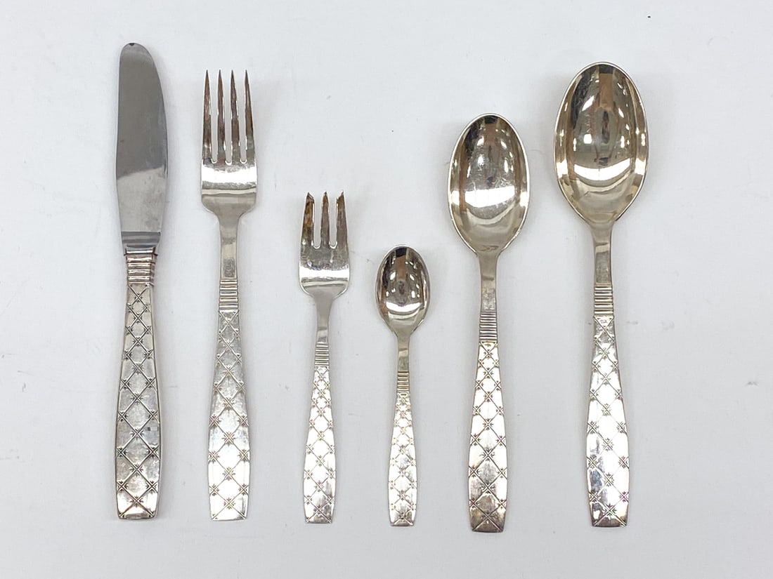 JENS H. QUISTGAARD SILVERPLATE FLATWARE GROUPING - 11