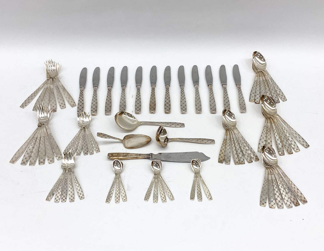 JENS H. QUISTGAARD SILVERPLATE FLATWARE GROUPING - 2
