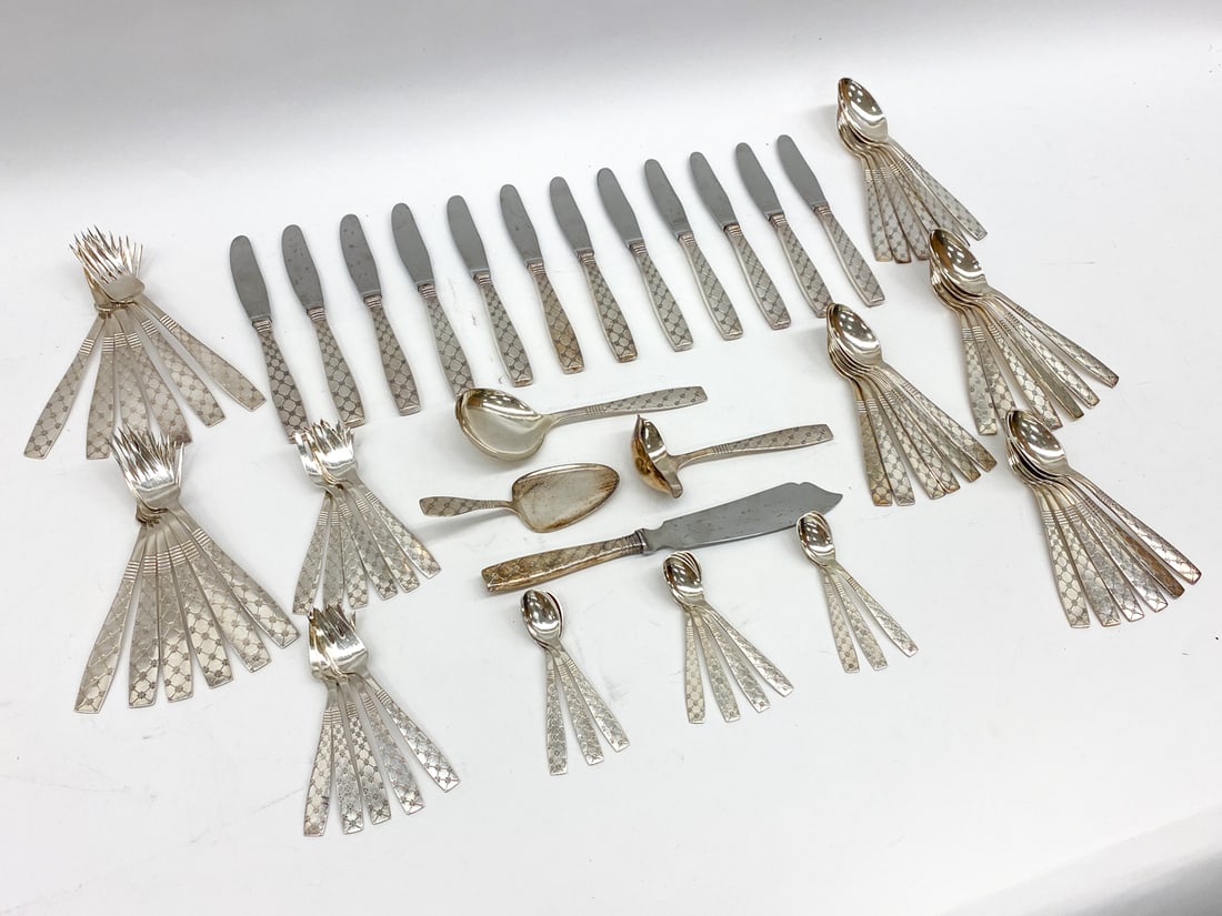 JENS H. QUISTGAARD SILVERPLATE FLATWARE GROUPING - 3