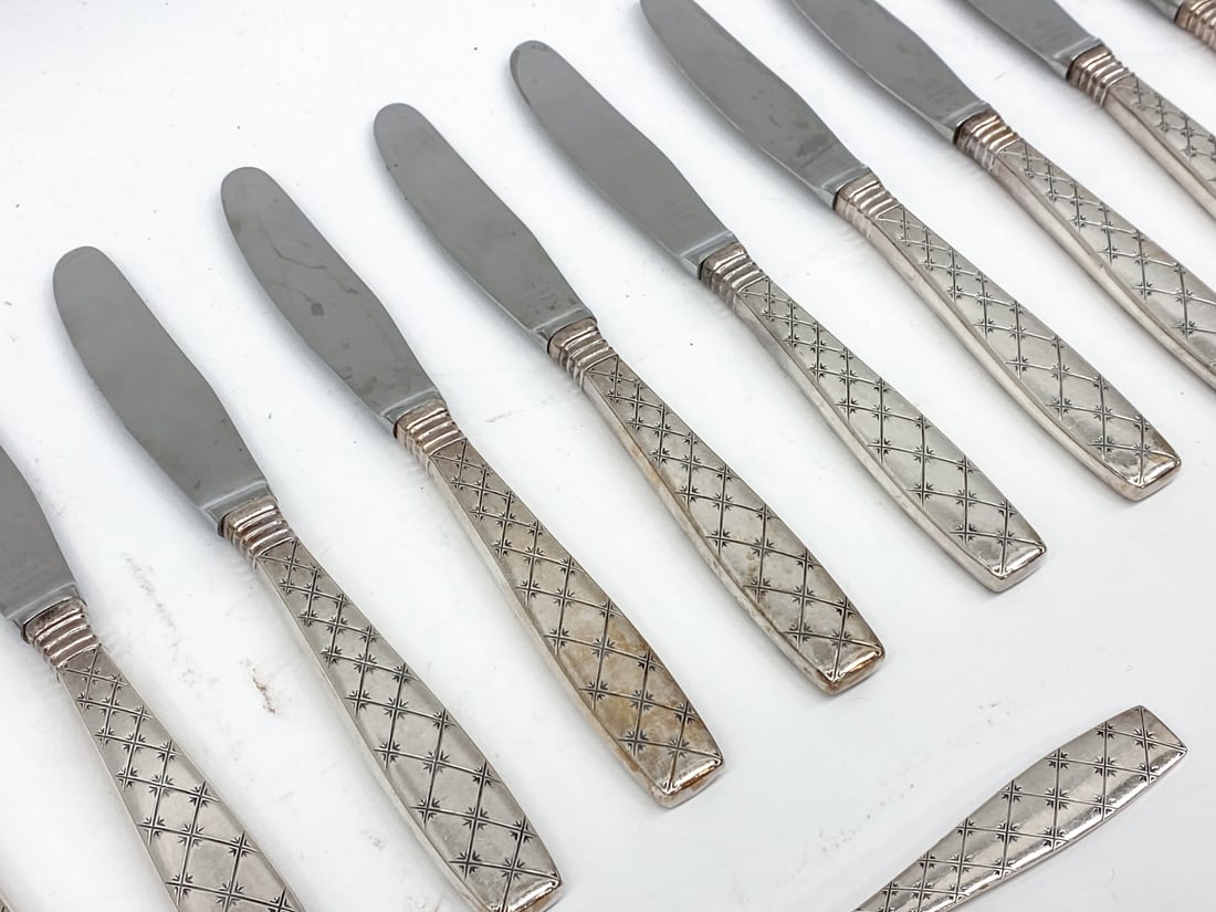 JENS H. QUISTGAARD SILVERPLATE FLATWARE GROUPING - 6
