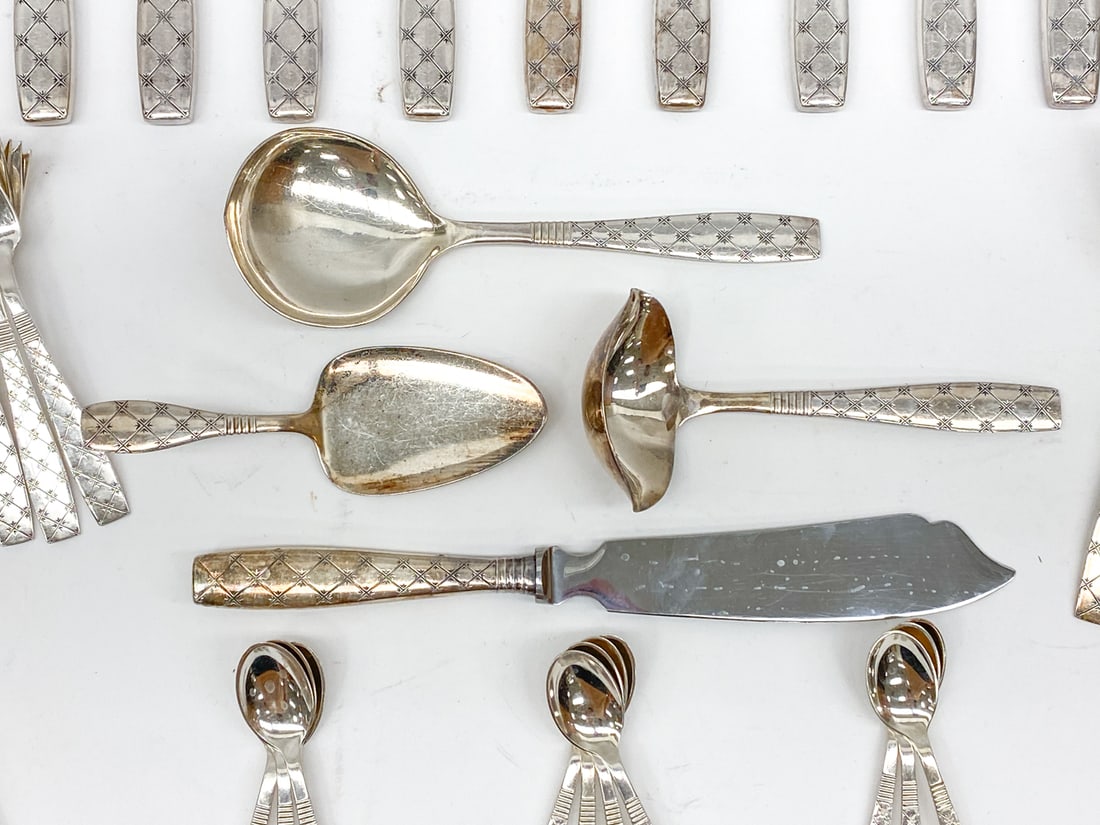 JENS H. QUISTGAARD SILVERPLATE FLATWARE GROUPING - 7