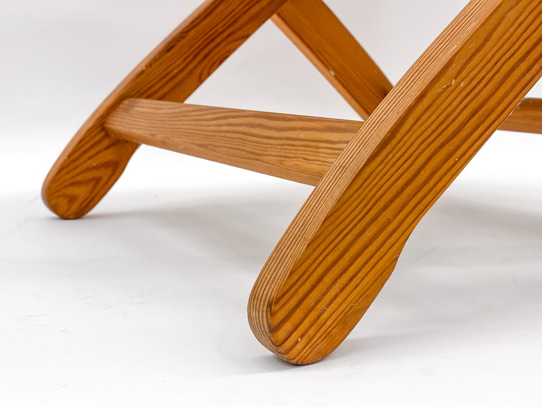 SCANDINAVIAN PINE FOLDING STOOL - 4