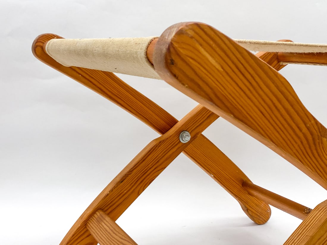 SCANDINAVIAN PINE FOLDING STOOL - 5