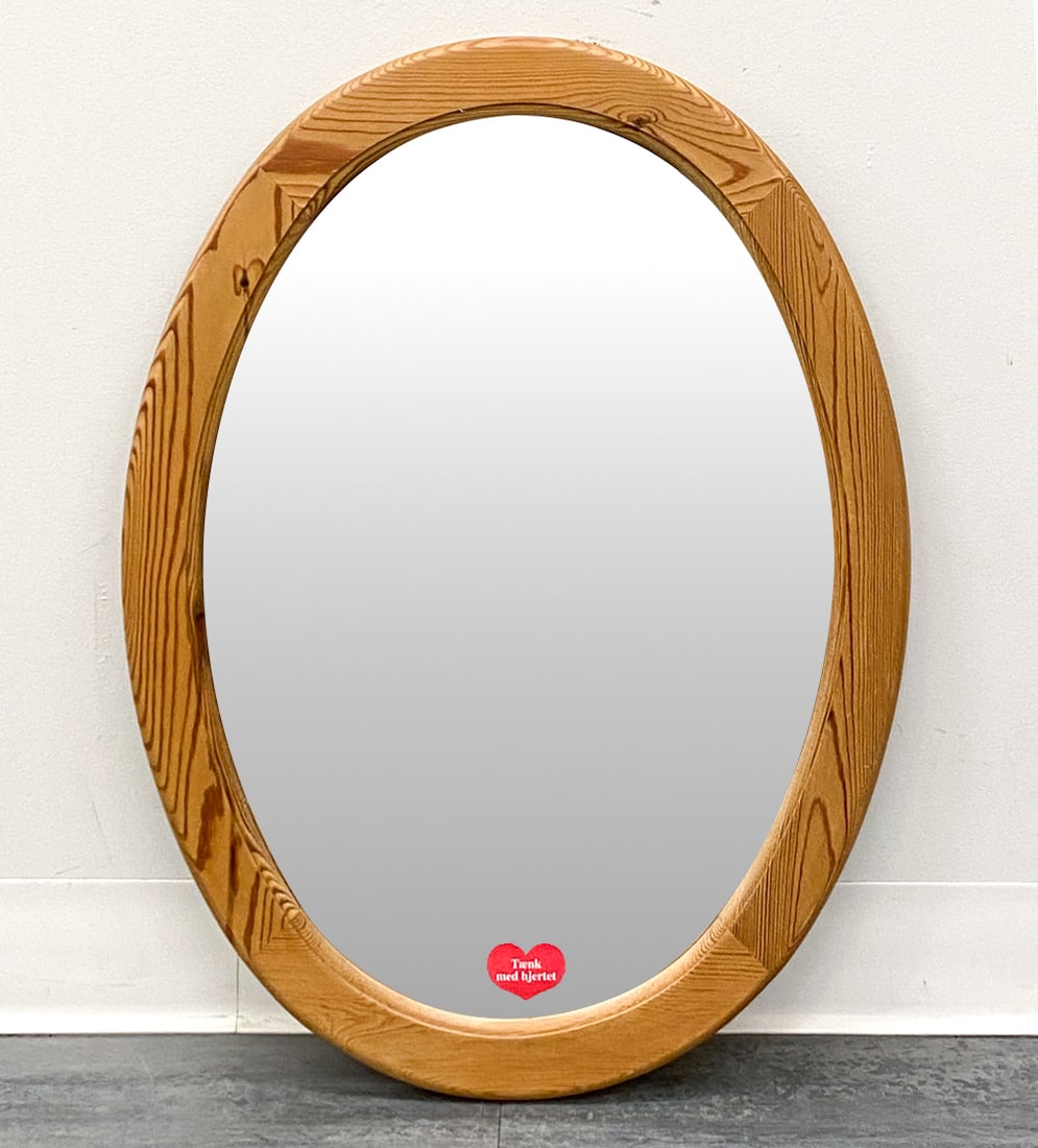 DANISH PINE WALL MIRROR C. 1960S (1 of 1)