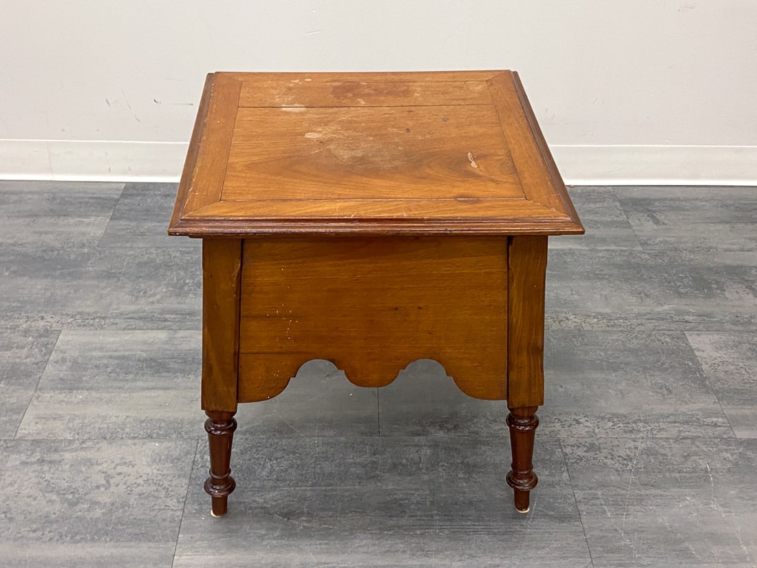 ANTIQUE WALNUT COMMODE CHAIR - 15