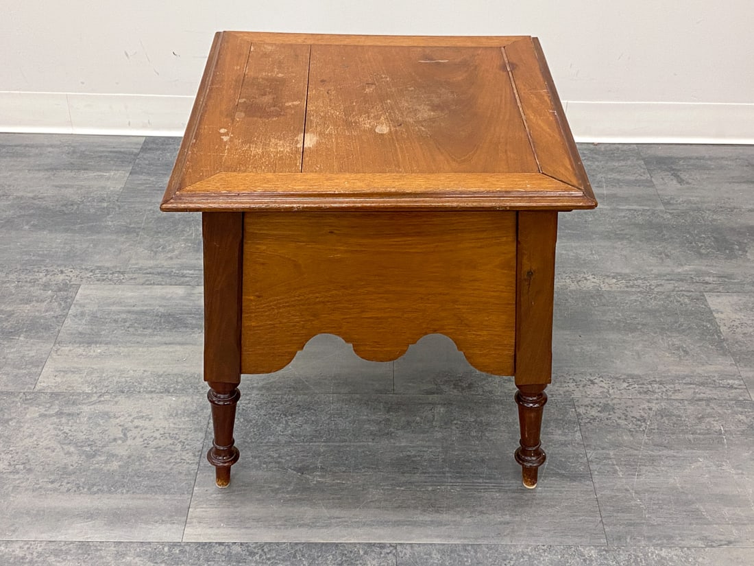 ANTIQUE WALNUT COMMODE CHAIR - 16