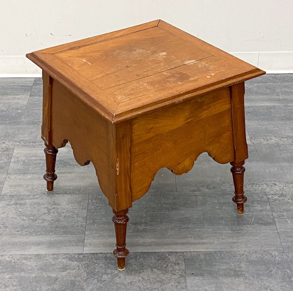 ANTIQUE WALNUT COMMODE CHAIR (1 of 16)