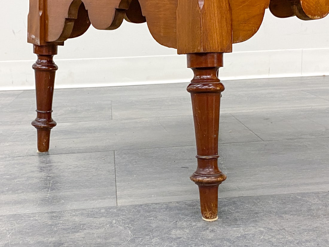 ANTIQUE WALNUT COMMODE CHAIR - 4