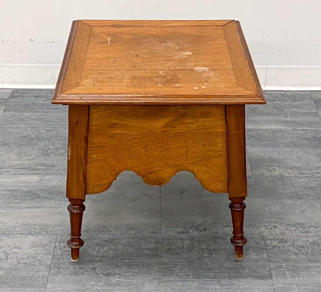 ANTIQUE WALNUT COMMODE CHAIR - 5