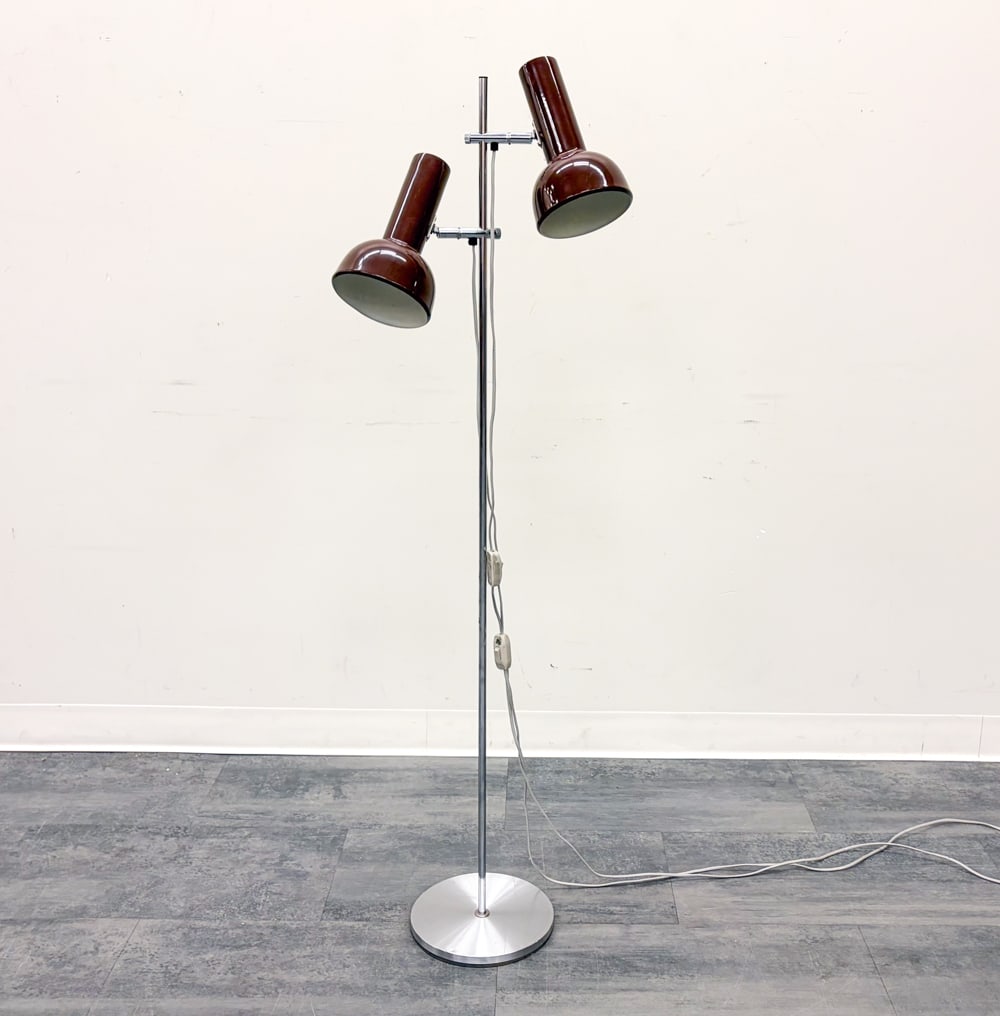 OMI DANISH CHROME ADJUSTABLE FLOOR LAMP C. 1960S (1 of 20)
