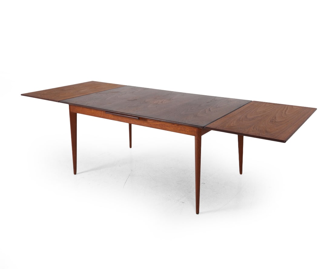 DUX SWEDISH TEAK EXTENDING DINING TABLE C. 1960S - 2