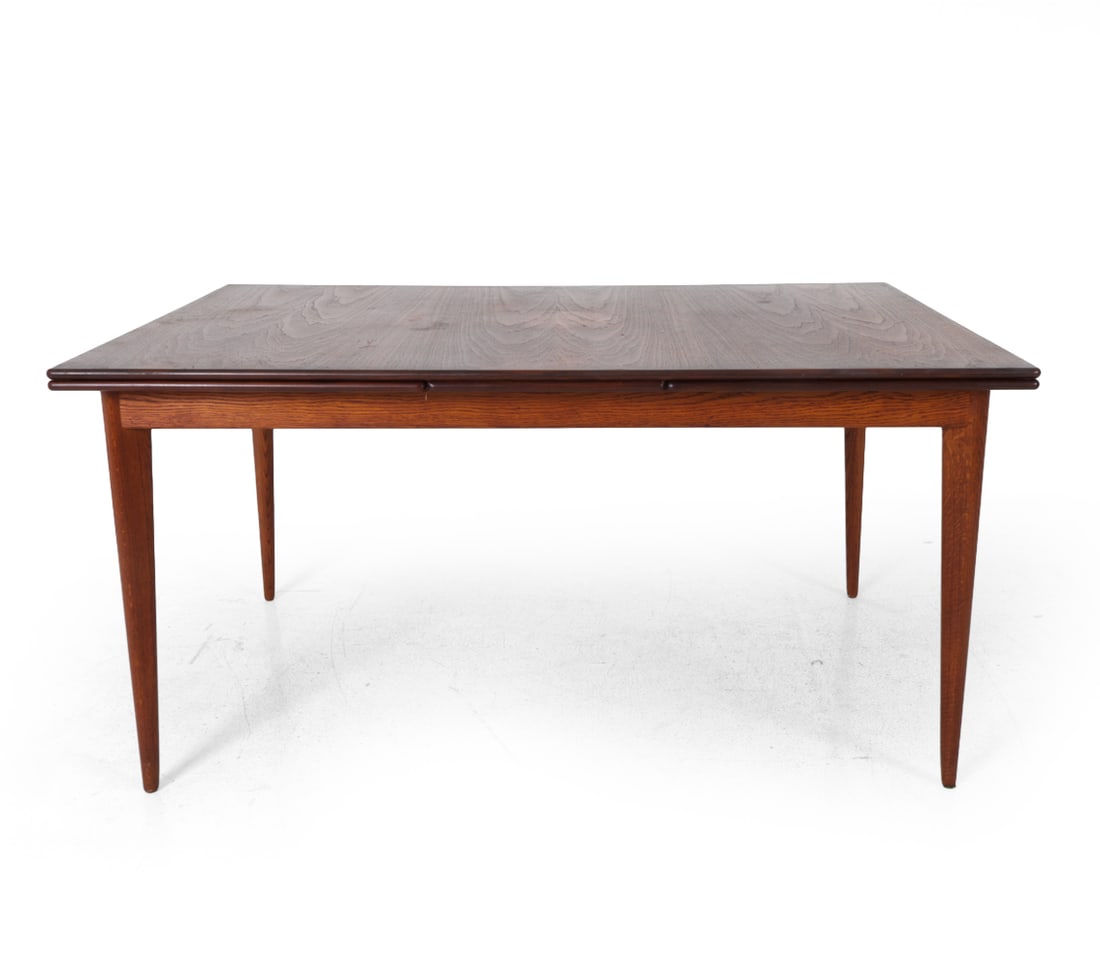 DUX SWEDISH TEAK EXTENDING DINING TABLE C. 1960S - 3