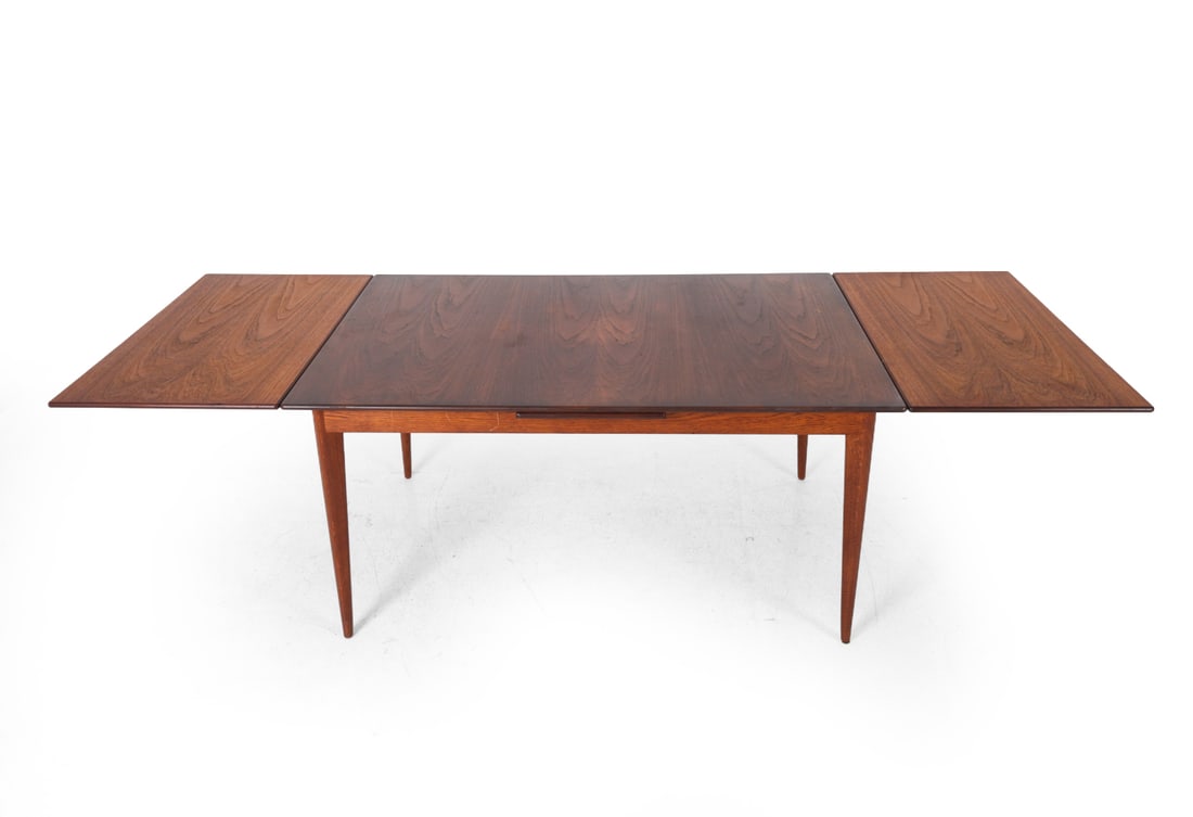 DUX SWEDISH TEAK EXTENDING DINING TABLE C. 1960S - 6