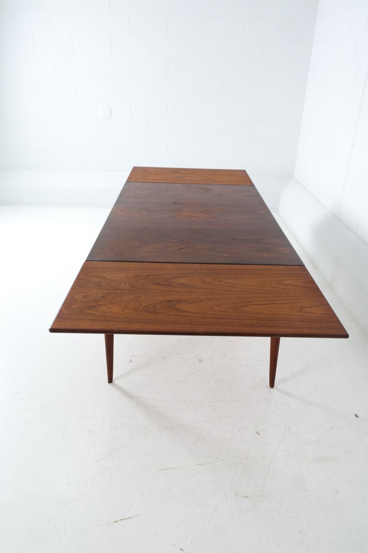 DUX SWEDISH TEAK EXTENDING DINING TABLE C. 1960S - 7