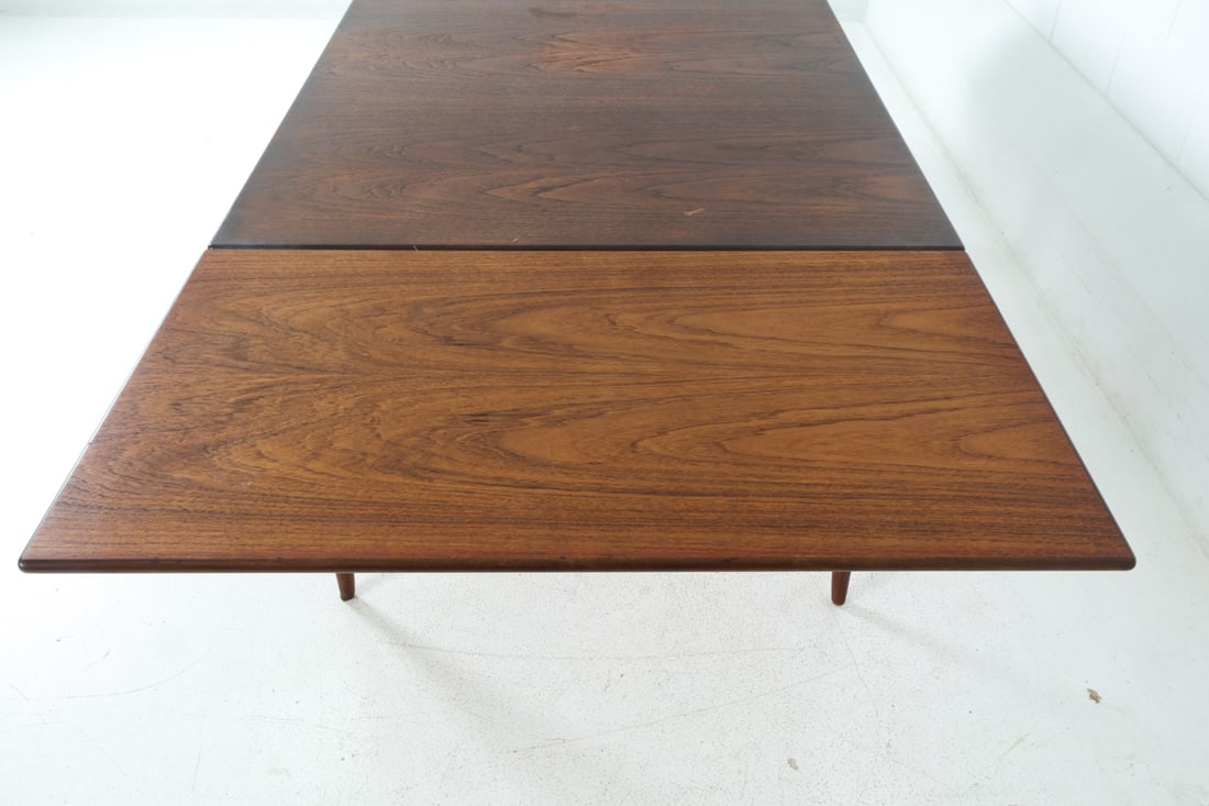 DUX SWEDISH TEAK EXTENDING DINING TABLE C. 1960S - 8
