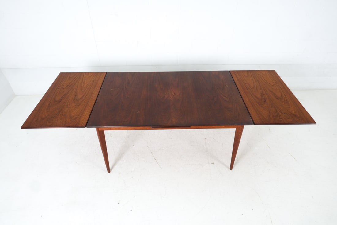 DUX SWEDISH TEAK EXTENDING DINING TABLE C. 1960S - 9