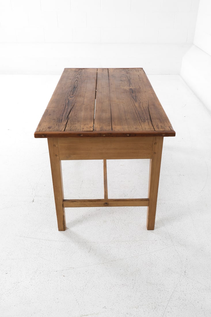 ANTIQUE 19TH C. PINE FARMHOUSE TABLE - 5