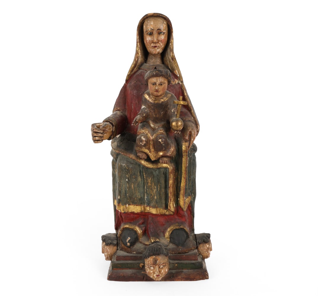 CARVED WOOD VIRGIN MARY AND CHRIST CHILD SANTOS (1 of 17)