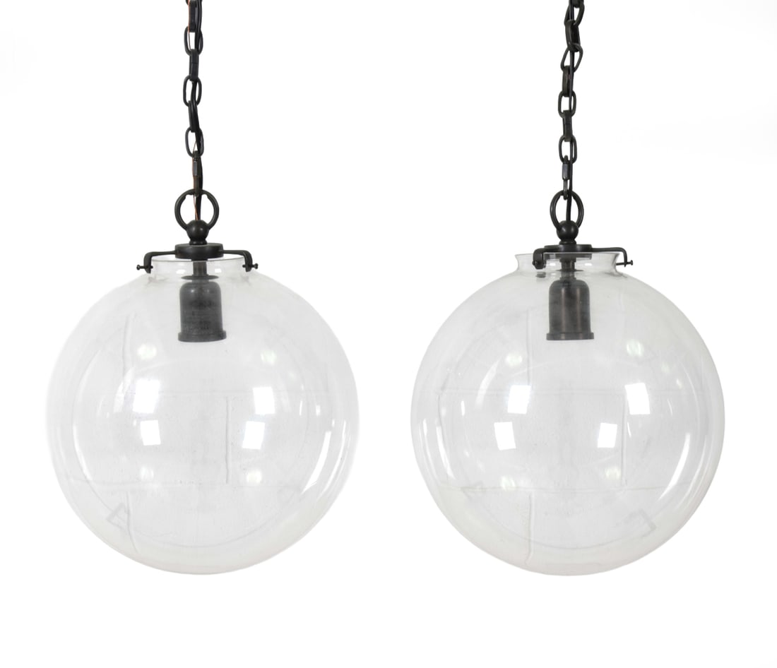 PAIR OF THOMAS O'BRIEN PENDANT LIGHTS (1 of 12)