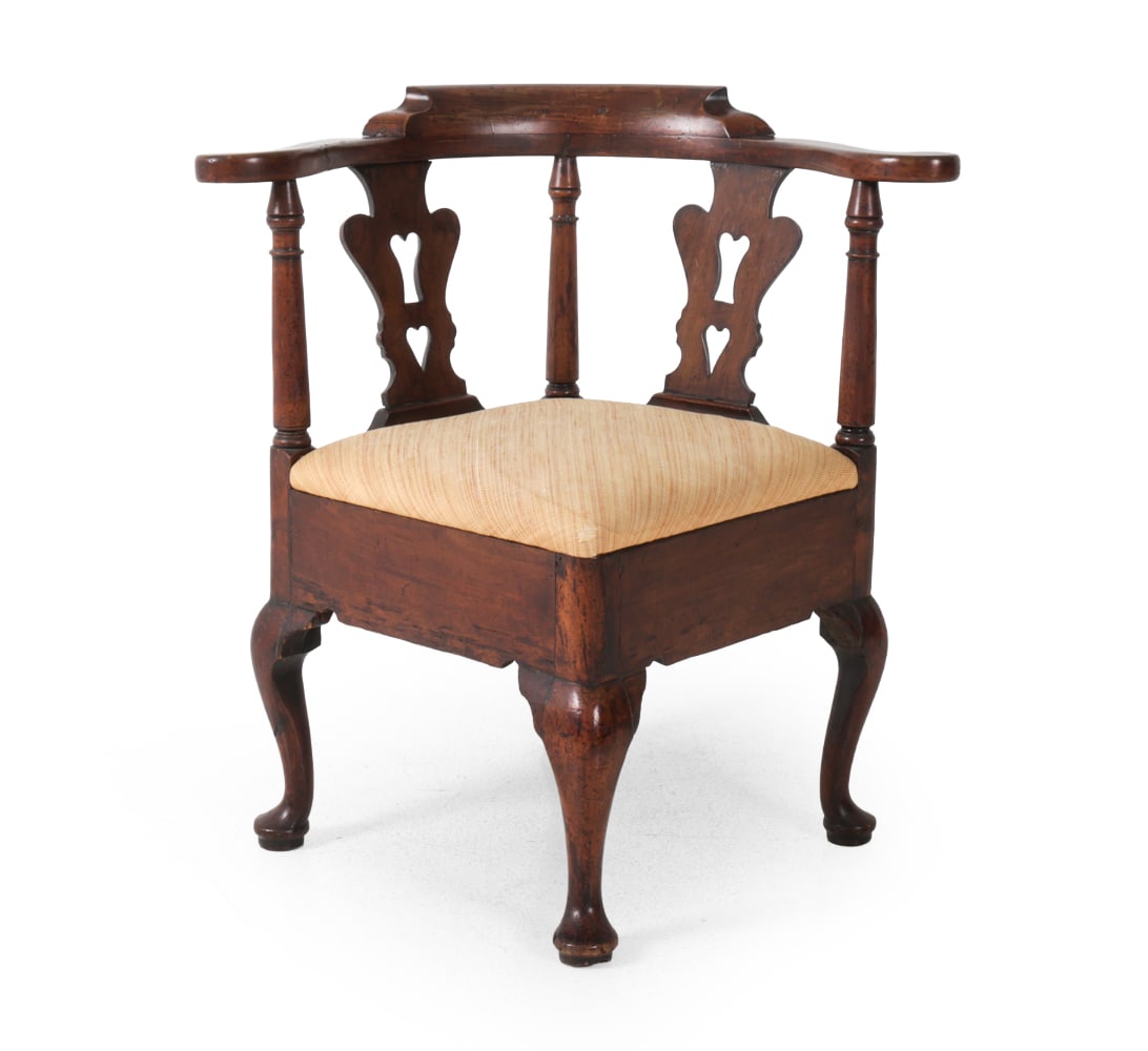 GEORGIAN STYLE WALNUT CORNER CHAIR (1 of 18)