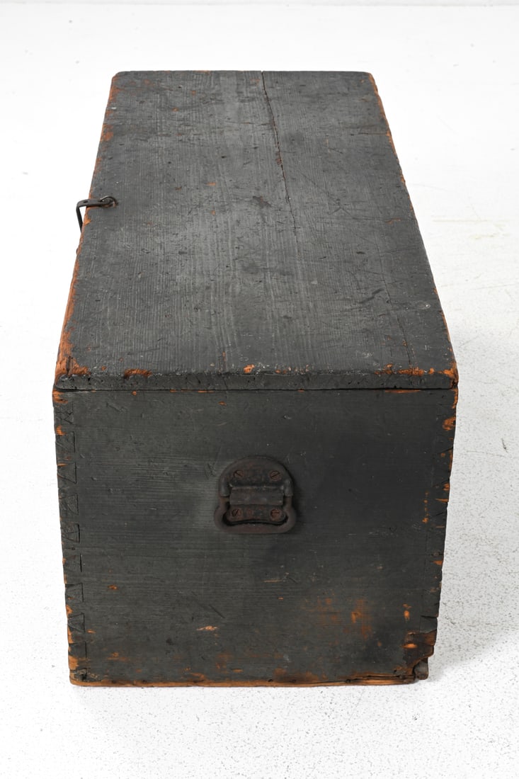 19TH C. PAINTED PINE BLANKET CHEST - 10