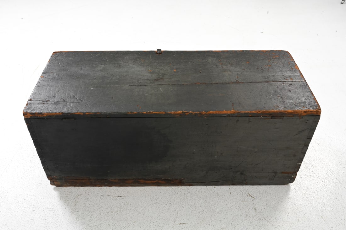 19TH C. PAINTED PINE BLANKET CHEST - 12