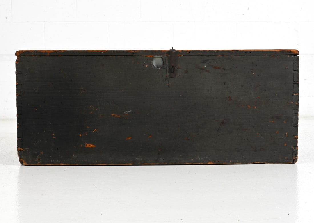 19TH C. PAINTED PINE BLANKET CHEST - 4