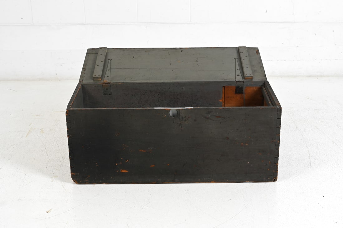 19TH C. PAINTED PINE BLANKET CHEST - 6