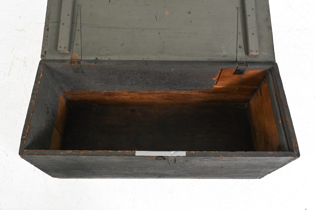 19TH C. PAINTED PINE BLANKET CHEST - 7