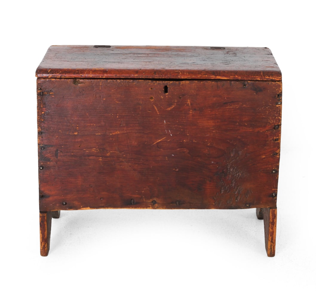 ANTIQUE PRIMITIVE PINE BLANKET CHEST - 2