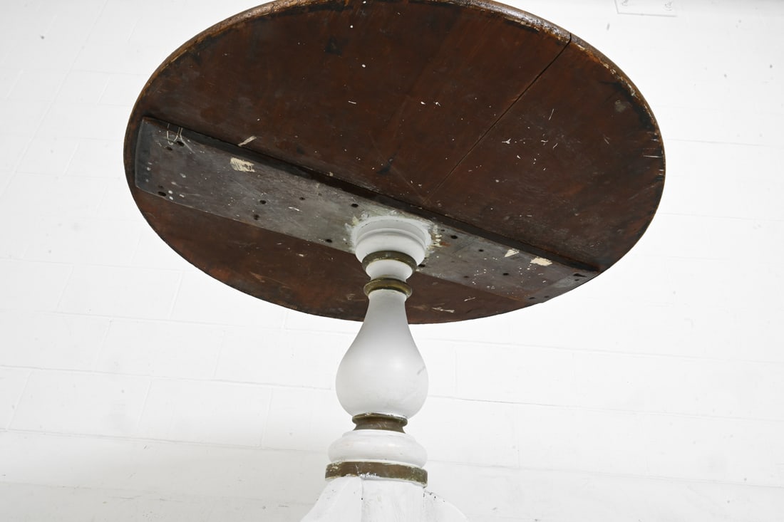 ANTIQUE PAINTED PEDESTAL DINING TABLE - 13