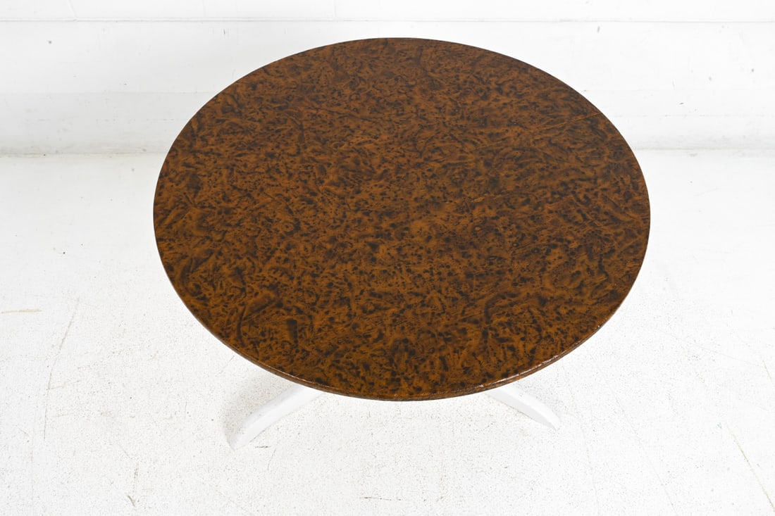 ANTIQUE PAINTED PEDESTAL DINING TABLE - 3