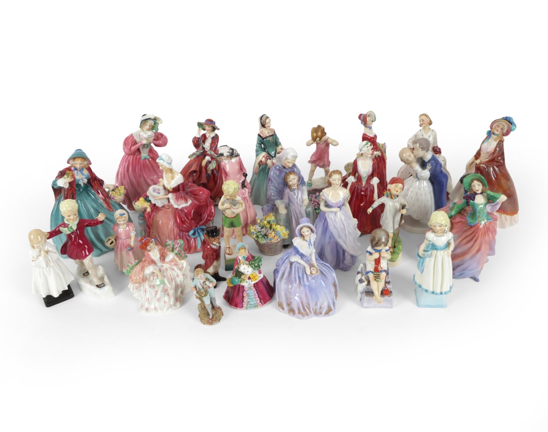 GROUPING OF ROYAL DOULTON BONE CHINA FIGURINES (1 of 15)