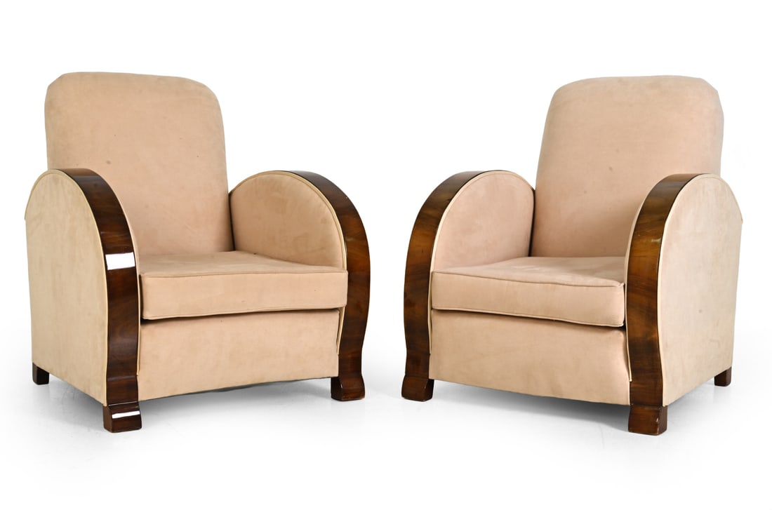 PAIR OF FRENCH ART DECO CLUB CHAIRS C. 1930S (1 of 13)