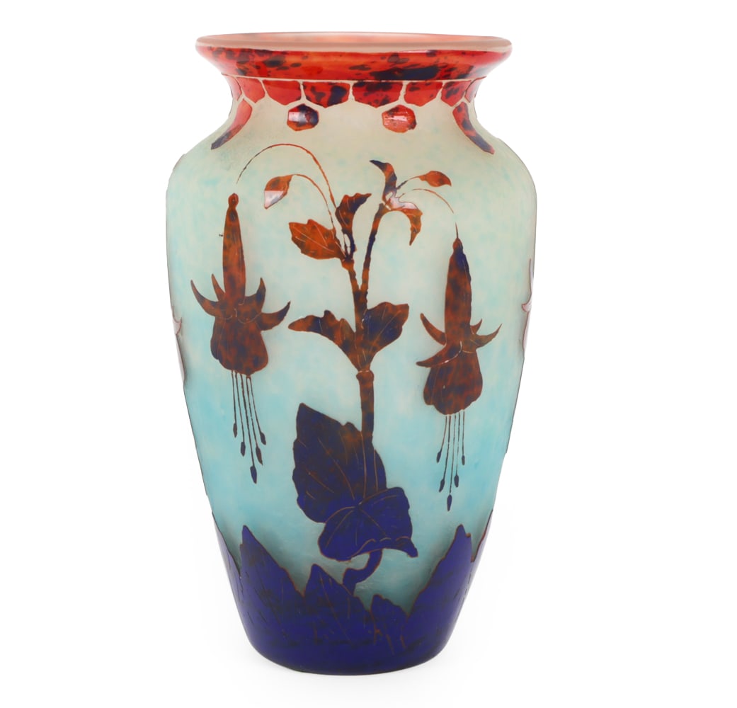 CHARLES SCHNEIDER LE VERRE FRANCAIS FUCHSIA VASE (1 of 10)